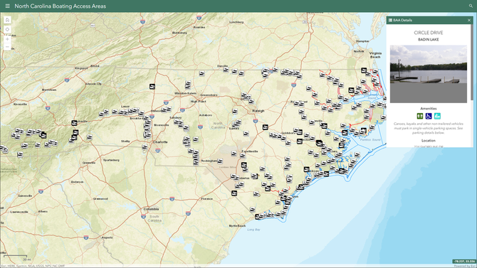 Boating Access Areas Map