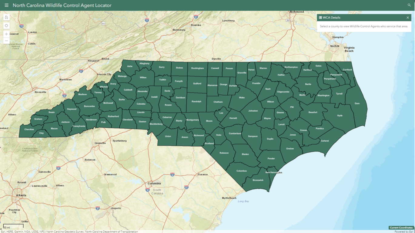 WCA Locator Map