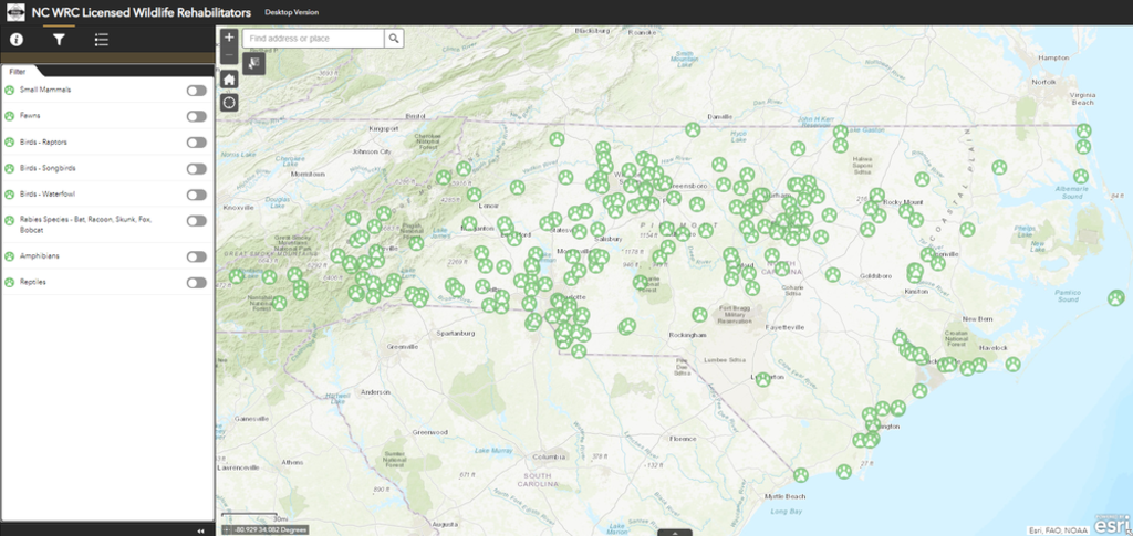 Wildlife Rehabilitators Map